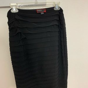 Black Skirt with Stripe Texture
